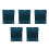 5Pcs Spill-Proof Chicken Feeder Water Dispenser Blue ABS Material 3