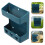 5Pcs Spill-Proof Chicken Feeder Water Dispenser Blue ABS Material 9