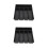 2Pièces Boîte Rangement Couverts Multiusage PP Noir Couvercle 6
