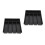 2Pièces Boîte Rangement Couverts Multiusage PP Noir Couvercle 7