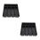 2Pièces Boîte Rangement Couverts Multiusage PP Noir Couvercle 8