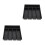 2Pièces Boîte Rangement Couverts Multiusage PP Noir Couvercle 9