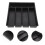 2Pièces Boîte Rangement Couverts Multiusage PP Noir Couvercle 10
