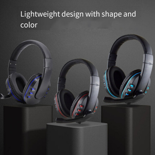 High-Quality Wired Gaming Headset with Microphone - Perfect for Ps4, Pc Light Blue 2