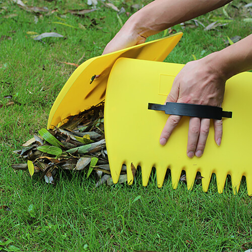 Plastic Leaf Grabbers, Adjustable Handles for Personalized Fit and Enhanced Comfort During Yard Cleanup 2