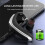 Wireless Bluetooth 5.0 In-Ear Headset, 72H Talk Time, Built-in Mic, Compatible with iOS & Android 8