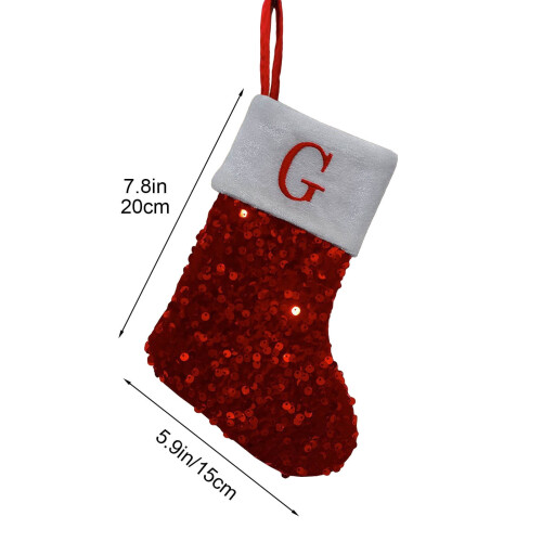 Șosete de Crăciun DAMAI cu litere brodate (23 cm) 2