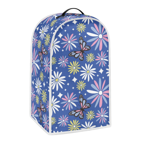Handle Kitchen Blender Dust Cover Multifunctional Polyester for Kitchen Use, Fresh Spring Floral Butterfly Style 1