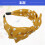 Tiara de bolinhas com laço largo, amarela, para meninas e mulheres. 3