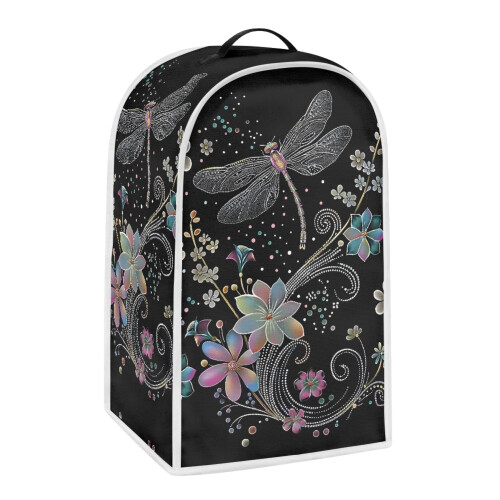 Dragonfly Floral Kitchen Blender Dust Covers Polyester for Kitchen Home Women 2