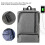 Compact Travel Backpack, Durable Polyester Fabric, Large Storage Space for Electronics and Essentials, Built-in USB Charging Port, Comfortable Back 7