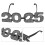 4Pcs Practical ABS 2025 Glasses New Year Costume Accessory 10