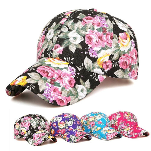 Women's Floral Baseball Cap Sun Shade Adjustable 1