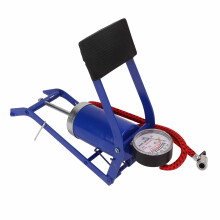 Fußboden-Luftpumpe mit Druckmesser, Blau, 22x7,5x7cm