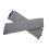 1 Pair Zipper Design Arm Rest Covers Computer - Gray, as described 6