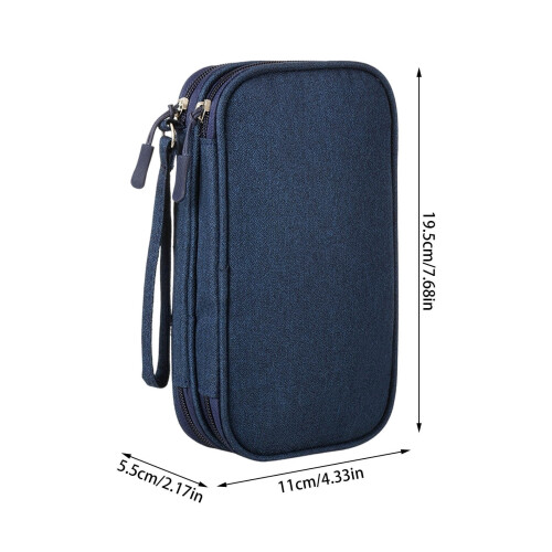 Double Layer Electronic Tool Organizer Bag with Dedicated Storage Compartments for Small Items and 2
