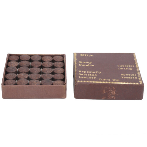 11Mm Leather Pool Cue Tips, High Density And Stability, Cowhide Material For Enhanced Ball Control 1