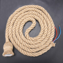 E27 Ceiling Hanging Lamp with 1.5M Hemp Rope Retro Vintage Pendant Light