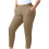 Women's Khaki Plus Size Elastic Waist Ankle Pants 3XL 7