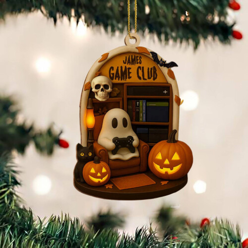 Ακρυλικό διακοσμητικό Halloween Ghost2D – Συμβατό με Halloween, χριστουγεννιάτικο δέντρο, 2