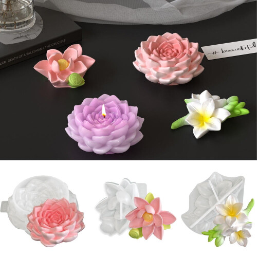 Lotus Freesia Candle Silicone Mold 1 Piece 1