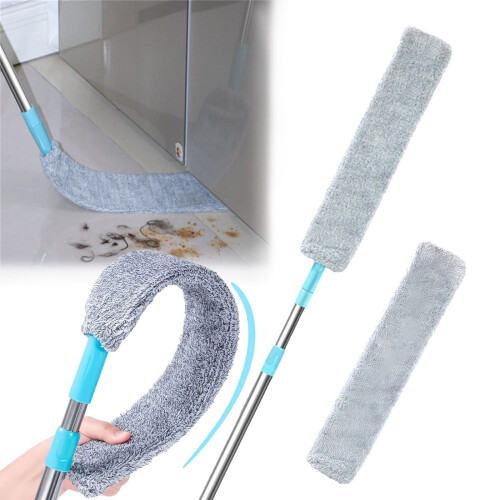 2/1PCS Retractable Cleaning Duster, Bendable Multi-Functional Dusting Tool for Ceiling Fans & Hard-to-Reach Corners – Includes Handle & Washable 2