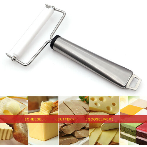 2pcs Stainless Steel Cheese Scraper Set – Multi-Function Butter & Cheese Slicer, Compatible with Baking Tools 1