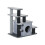 Adjustable Cat Steps, with House &amp; Hanging Toy Ball - Grey 1