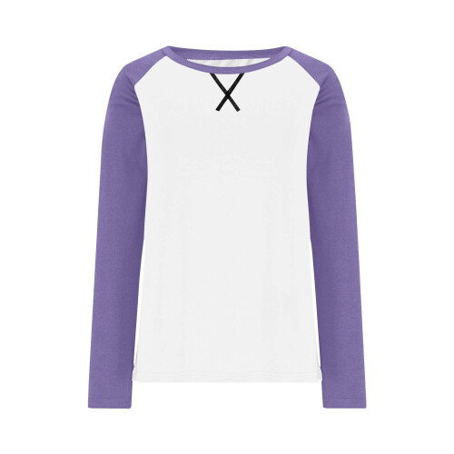 Damen Langarm-Raglan-Top in Übergröße