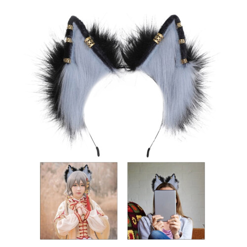 Wolf Ear Headbands Anime Theme Metal Earring 1