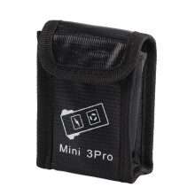 Akun latauspussi, palonkestävä, räjähdyssuojattu, palonestoaineella varustettu DJI Mini3Pro -kameraan, kestävä akun säilytyspussi,