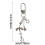 Pingente de celular com estrela e laço prateados de 12 cm (4,72 polegadas) – Elegante pingente removível para celular 2