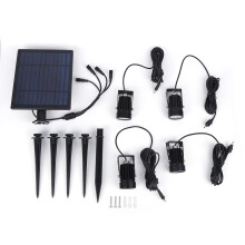 Solar Landscape Lights Outdoor, Waterproof Adjustable Headlight Solar Spotlights With Separate Solar Panel For Garden Driveway Pathway