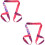 2Pcs Roller Skate Leashes Multi-Color Durable Polyester Cotton Straps 6