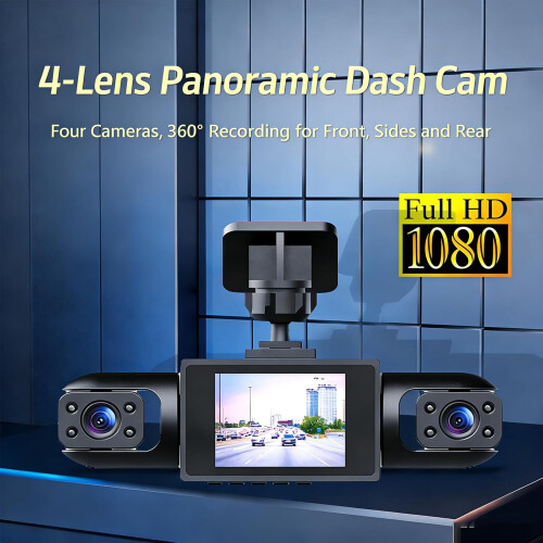 Dashcam System 1080P 4-Channel 4-Lens 32GB 1