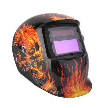 Casco per saldatura auto-oscurante True Color, alimentato a energia solare, con lente d'ingrandimento, elevata nitidezza ottica, tempo di risposta