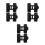 6Pcs Durable Black Refrigerator Locks Child Proof Fridge Safety Lock 5