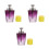 3Pcs Press Pump Dispenser Bottle Nail Cleaner Refillable Purple 6