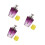 3Pcs Press Pump Dispenser Bottle Nail Cleaner Refillable Purple 7