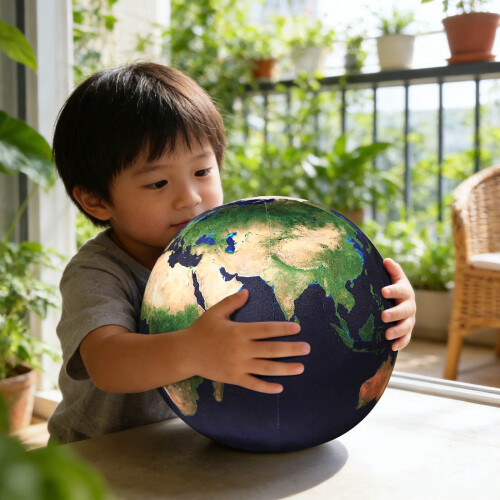Faux Celestial Pillow Toy – Soft,Round Educational Plush For Kids 1