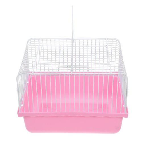 3Pièces Cage De Voyage Rose ABS Pour Perroquets Petits Animaux 1