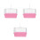 3Pièces Cage De Voyage Rose ABS Pour Perroquets Petits Animaux 3