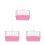 3Pièces Cage De Voyage Rose ABS Pour Perroquets Petits Animaux 6