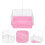 3Pièces Cage De Voyage Rose ABS Pour Perroquets Petits Animaux 9