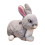 Lapin en peluche gris de 20 cm, lapin en polyester doux 2