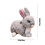 Lapin en peluche gris de 20 cm, lapin en polyester doux 3
