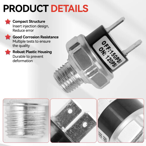 120-150 PSI Air Compressor Parts Repair Tool Replacement Pressure Control Switch 2