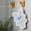 Easter Rabbit Kitchen Hand Towel Blue Absorbent 2