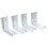 4 Pcs Fire Extinguisher Hook 7.00X6.00X3.40CM Silver 5