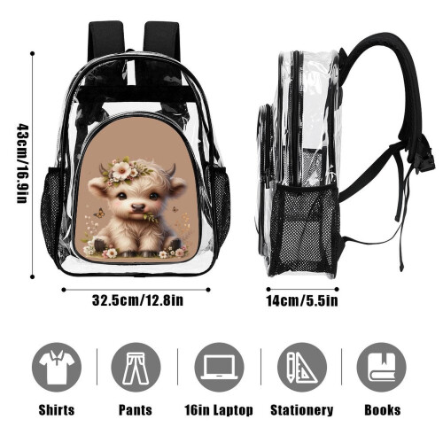 3D Printed Transparent Backpack for Comics & School – Waterproof, Multi-Functional, Back-to-School Gift 2